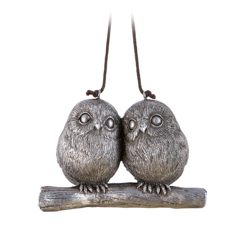 Whimsy Owl Couple Ornament Front