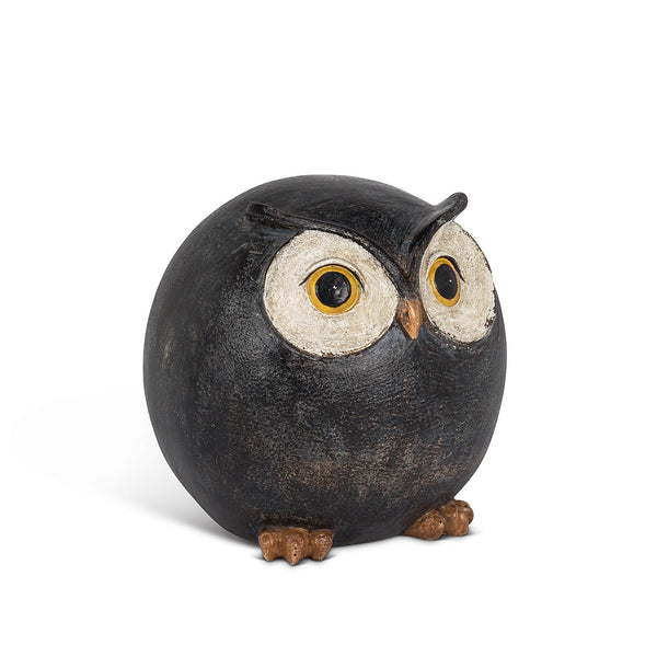 round wide-eyed owl ball home decor