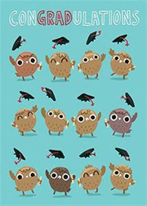 ConGRADulations Owl Greeting Card - Owl Aisle