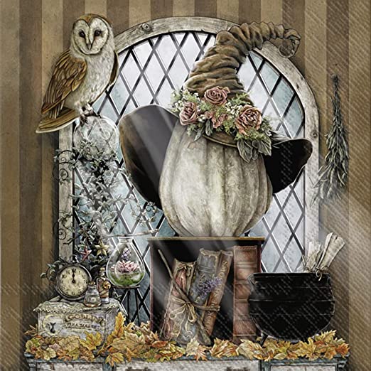 Owl Pumpkin Witching Hour Lunch Napkin
