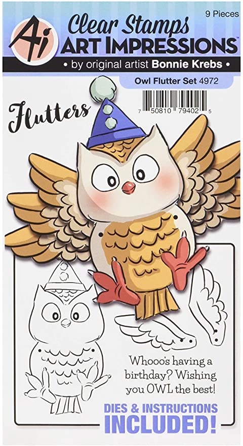 Art Impressions Owl Flutter Set #4972
