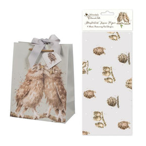 Owl Gift Bag & Owl Tissue Set